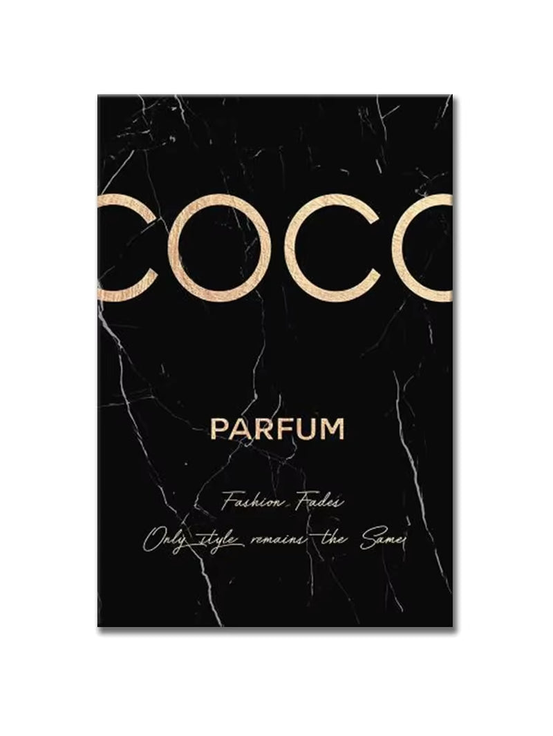 Fashion Wall Art COCO Perfume Luxury Bottle HD Oil on Canvas Posters and Prints Home Living Room Bedroom Decoration Gifts