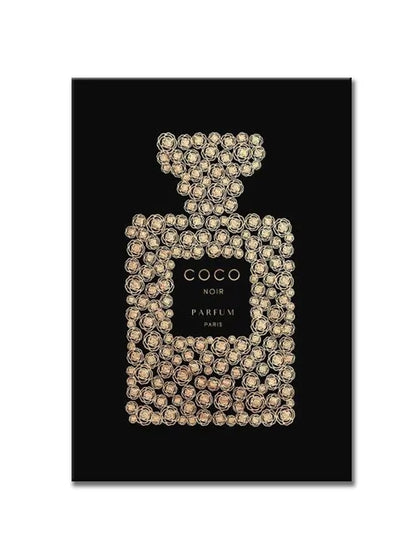Fashion Wall Art COCO Perfume Luxury Bottle HD Oil on Canvas Posters and Prints Home Living Room Bedroom Decoration Gifts